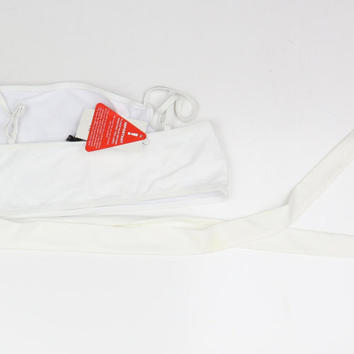 In the Style Womens White   Cropped Tank Size 14