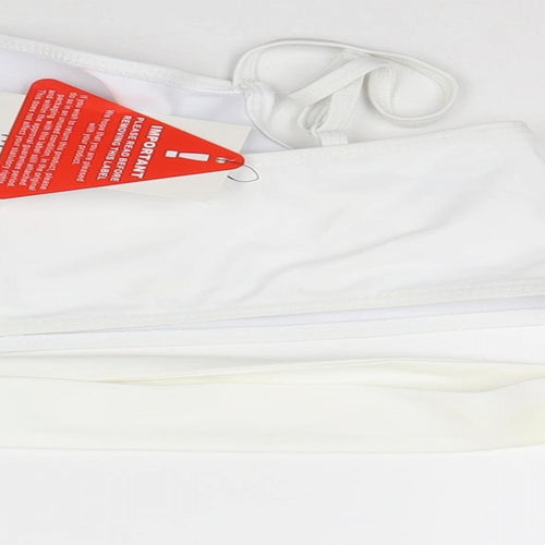 In the Style Womens White   Cropped Tank Size 14