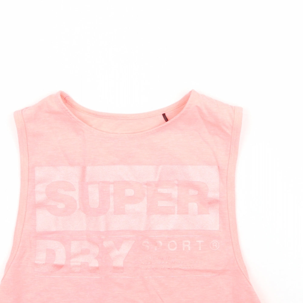 Superdry Womens Pink   Basic Tank Size 6