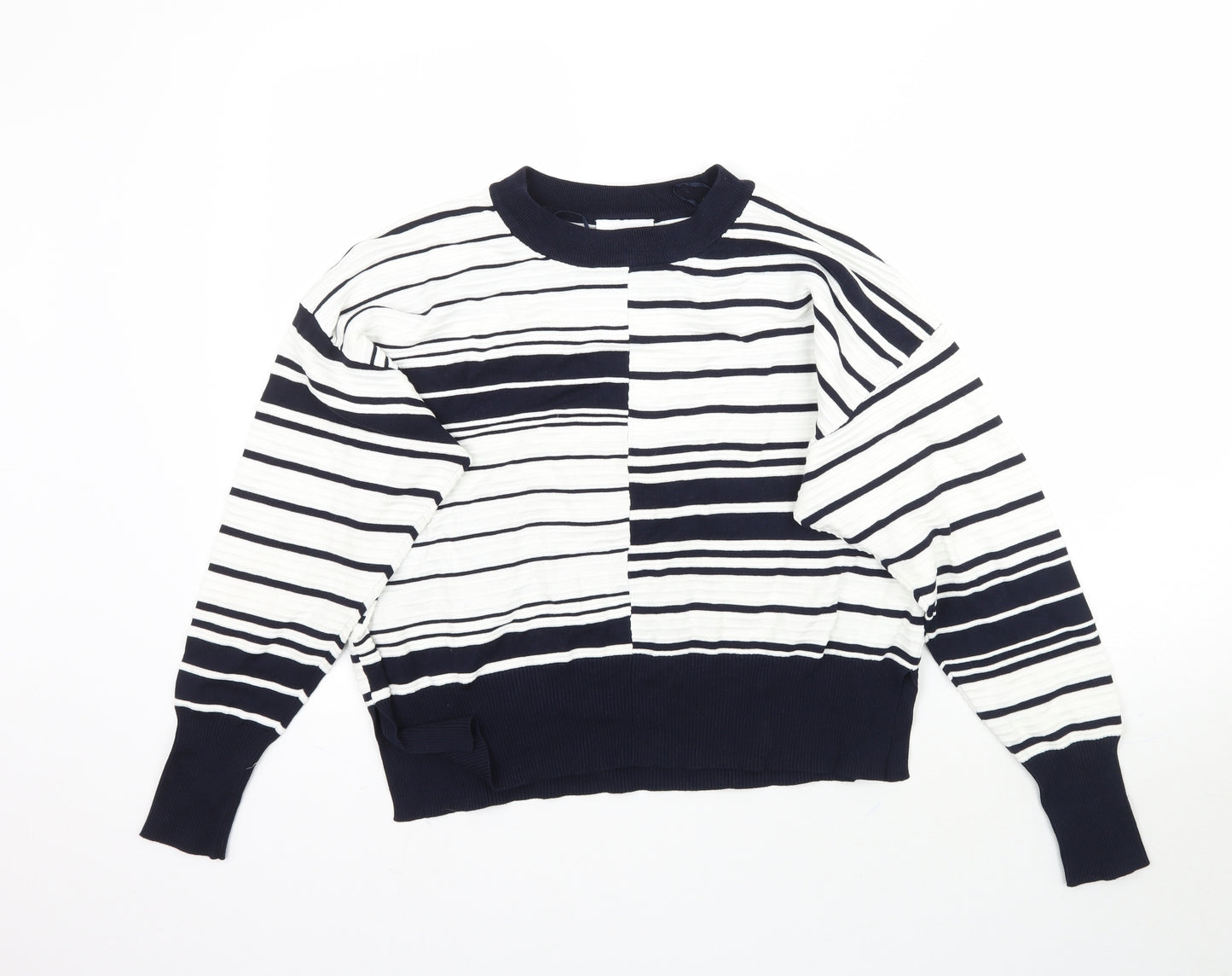 Topshop Womens Multicoloured Striped Knit Pullover Jumper Size 12