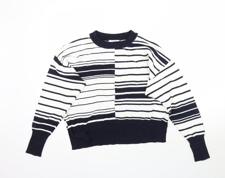 Topshop Womens Multicoloured Striped Knit Pullover Jumper Size 12