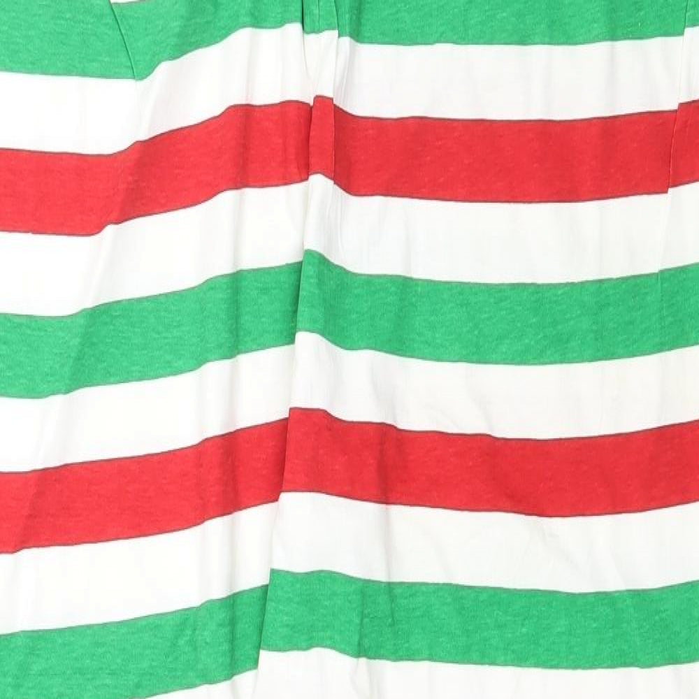 Preworn Womens Multicoloured Striped   Pyjama Pants Size L  - Christmas