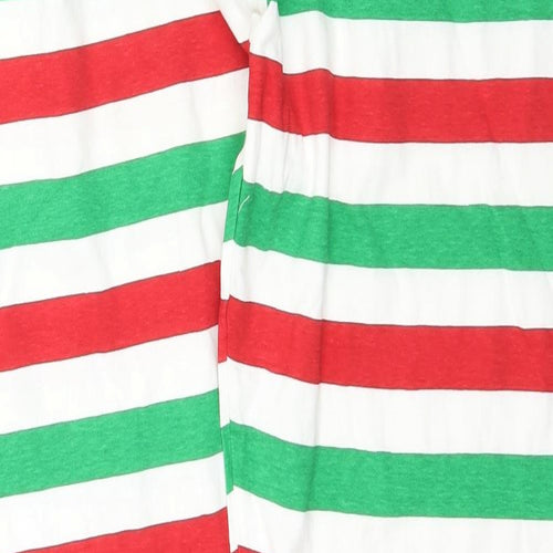 Preworn Womens Multicoloured Striped   Pyjama Pants Size L  - Christmas