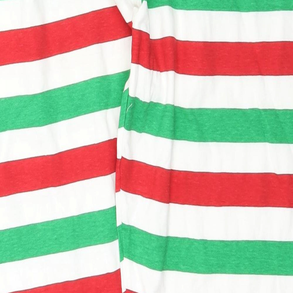 Preworn Womens Multicoloured Striped   Pyjama Pants Size L  - Christmas