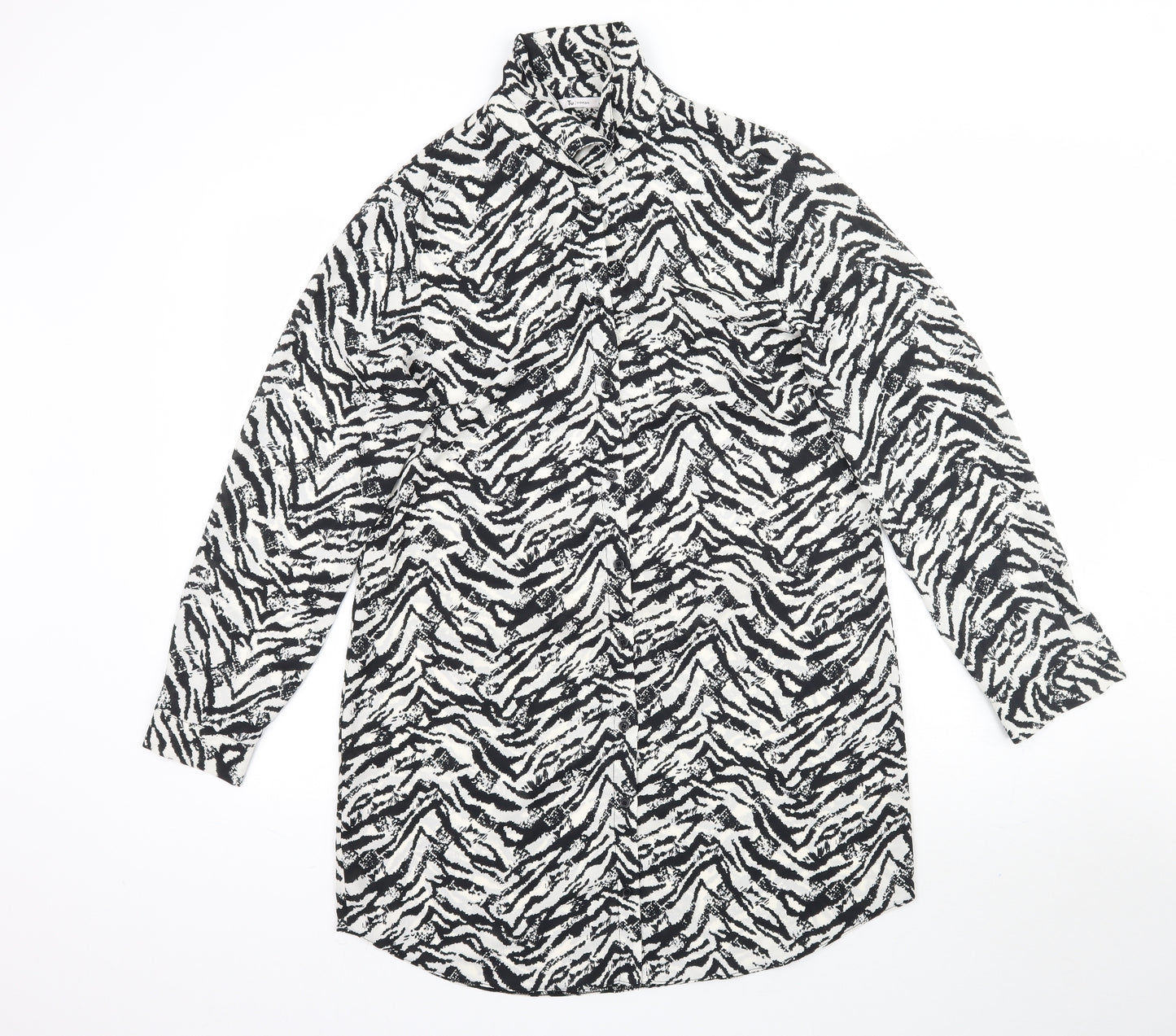 TU Womens Multicoloured Animal Print  Basic Button-Up Size 12  - Long Shirt / Shirt dress