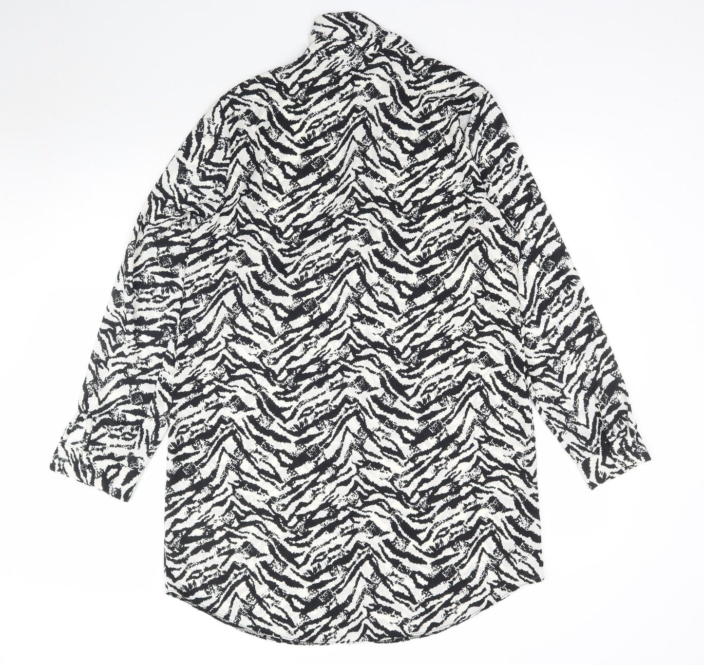 TU Womens Multicoloured Animal Print  Basic Button-Up Size 12  - Long Shirt / Shirt dress