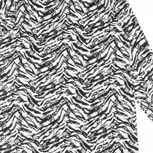 TU Womens Multicoloured Animal Print  Basic Button-Up Size 12  - Long Shirt / Shirt dress