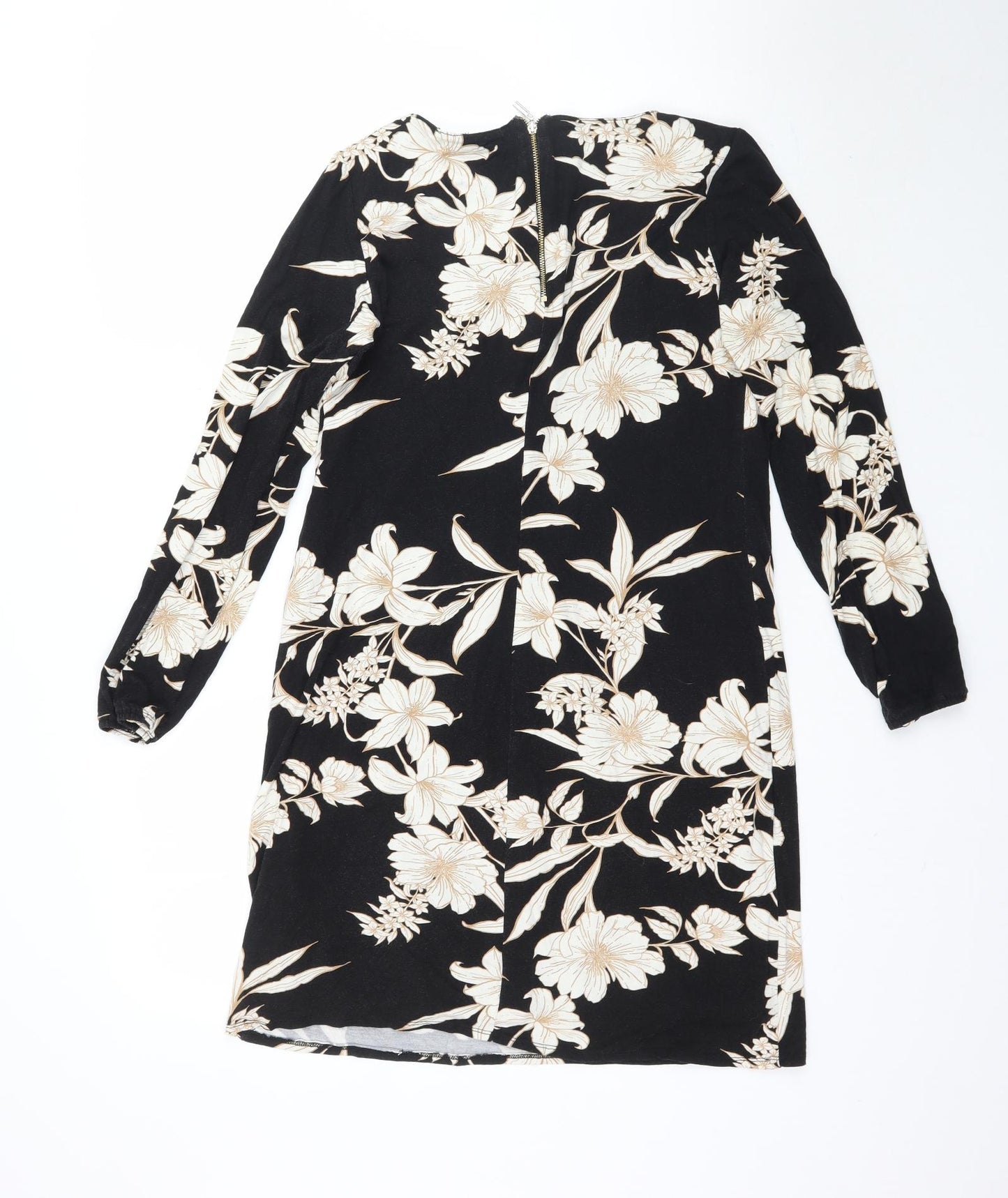 Wallis Womens Black Floral  Mini  Size 10