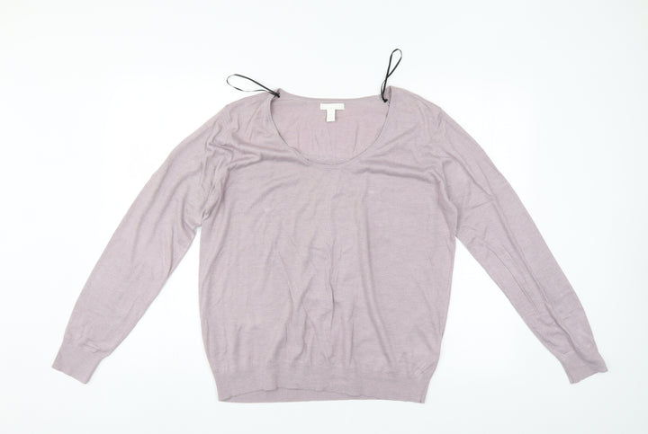 H&M Womens Pink   Pullover Jumper Size L