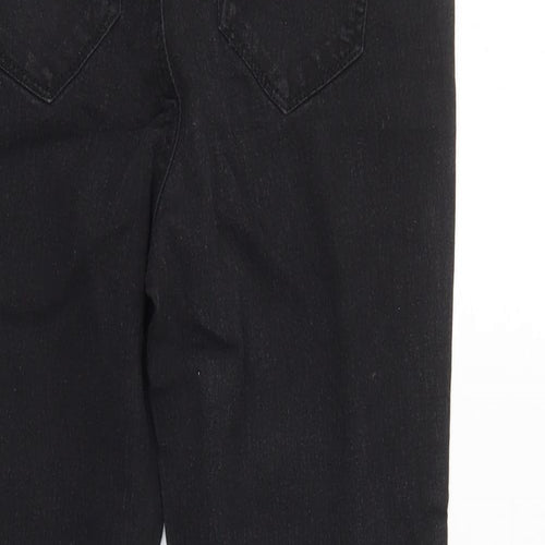 Denim & Co. Womens Black  Denim Tapered Jeans Size 16 L25 in - Elastic Waist