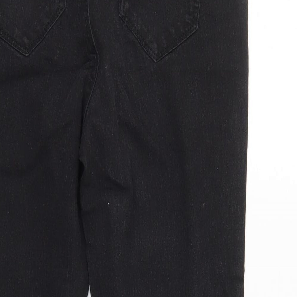 Denim & Co. Womens Black  Denim Tapered Jeans Size 16 L25 in - Elastic Waist