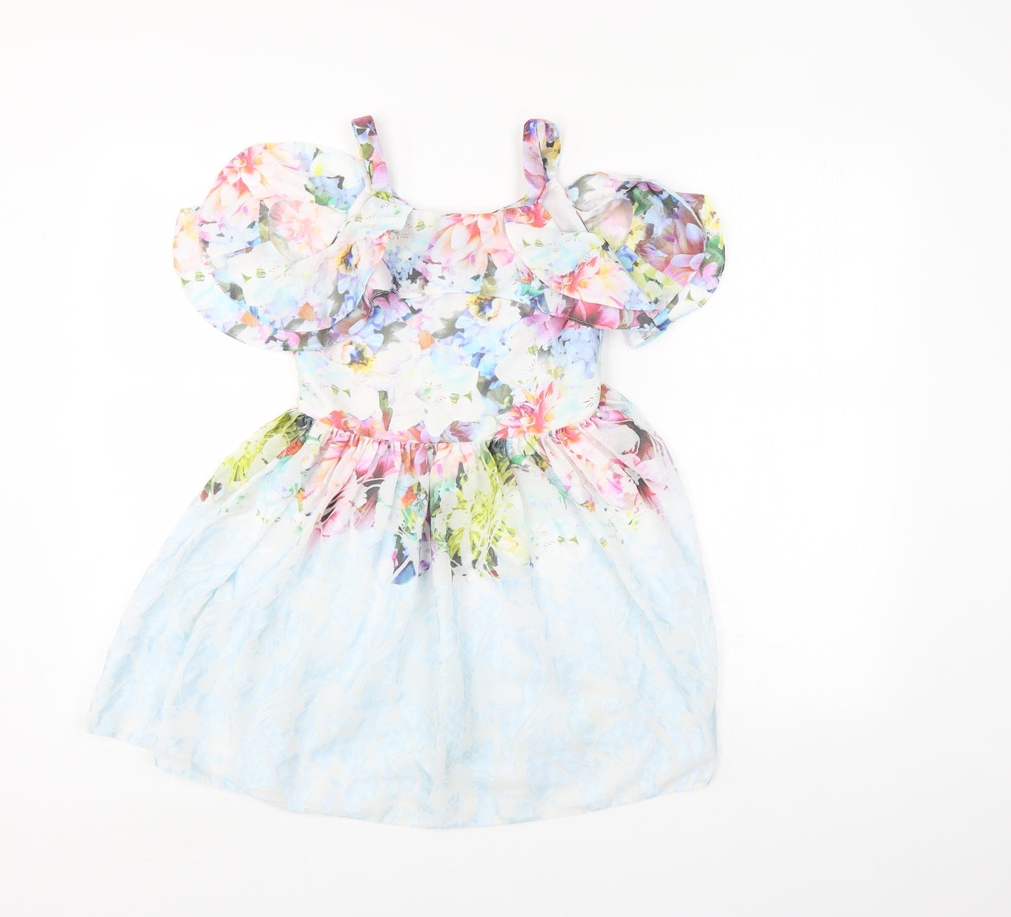 TU Girls Multicoloured Floral  A-Line  Size 8 Years