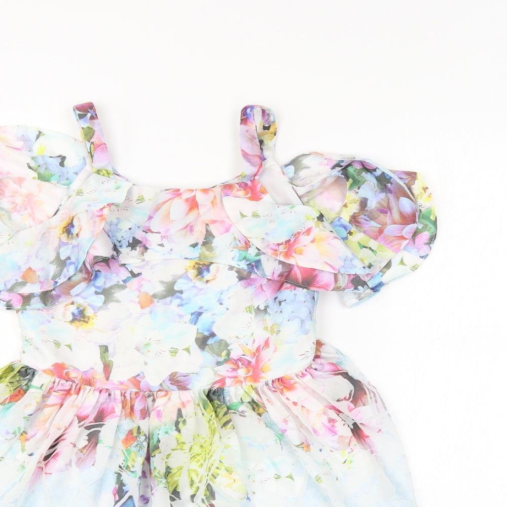TU Girls Multicoloured Floral  A-Line  Size 8 Years