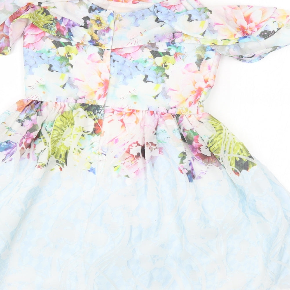 TU Girls Multicoloured Floral  A-Line  Size 8 Years