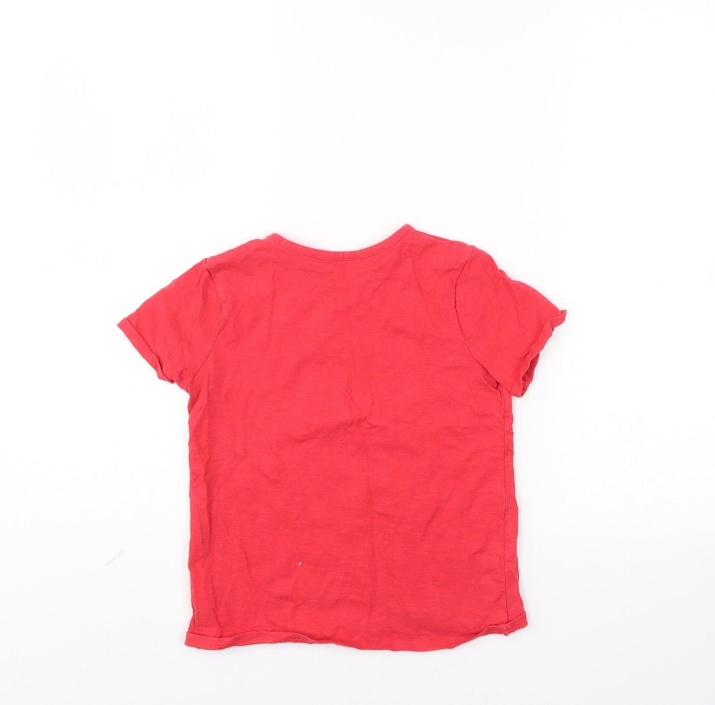 George Girls Red   Basic T-Shirt Size 8-9 Years
