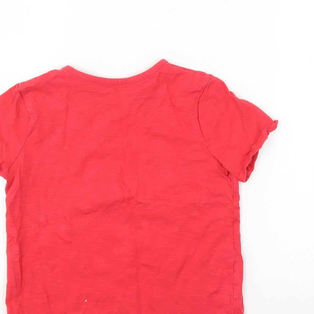 George Girls Red   Basic T-Shirt Size 8-9 Years