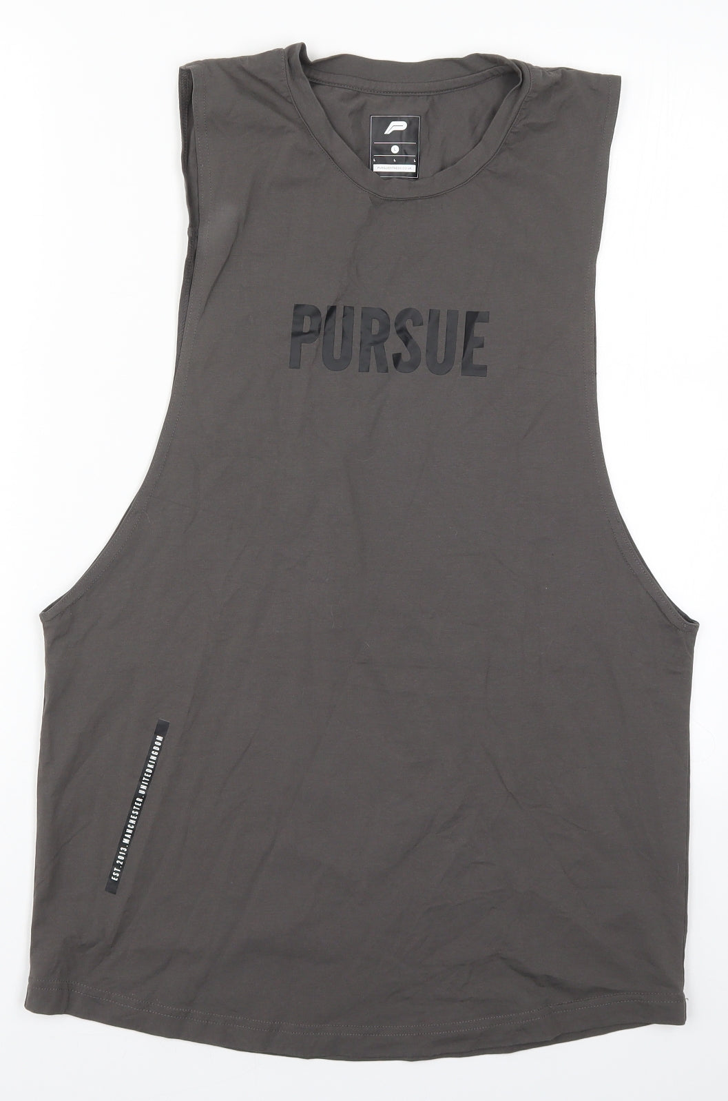 Pursue Fitness Mens Grey   Basic Tank Size L