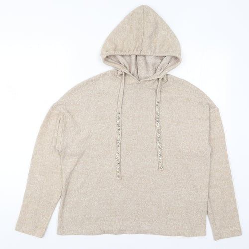 New Look Womens Beige   Pullover Hoodie Size S