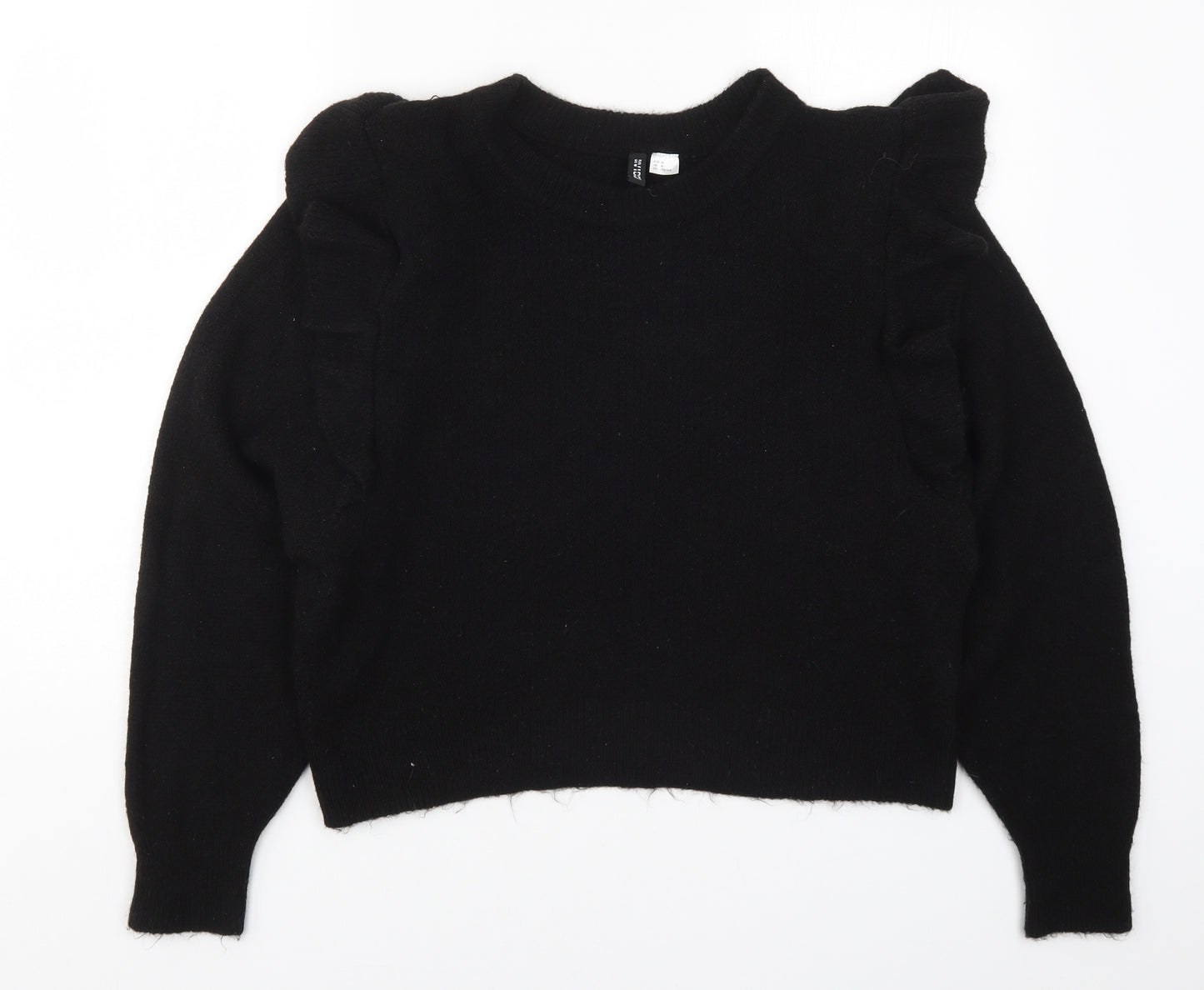 H&M Womens Black  Knit Pullover Jumper Size M