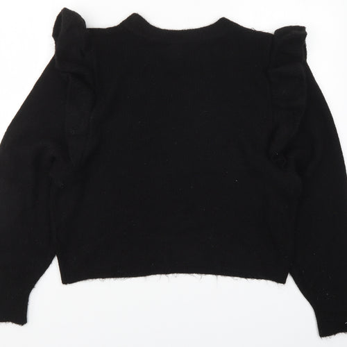 H&M Womens Black  Knit Pullover Jumper Size M
