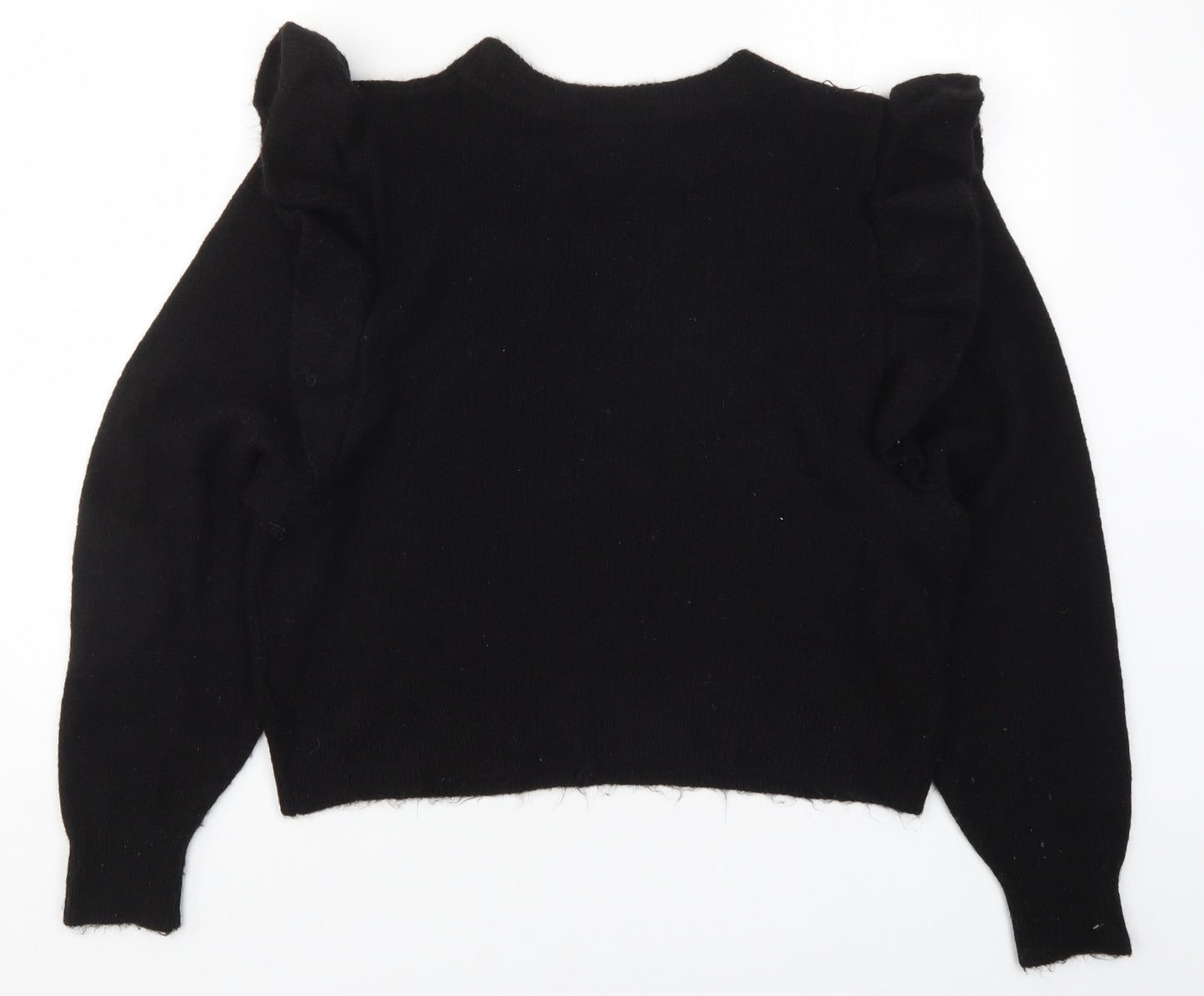 H&M Womens Black  Knit Pullover Jumper Size M