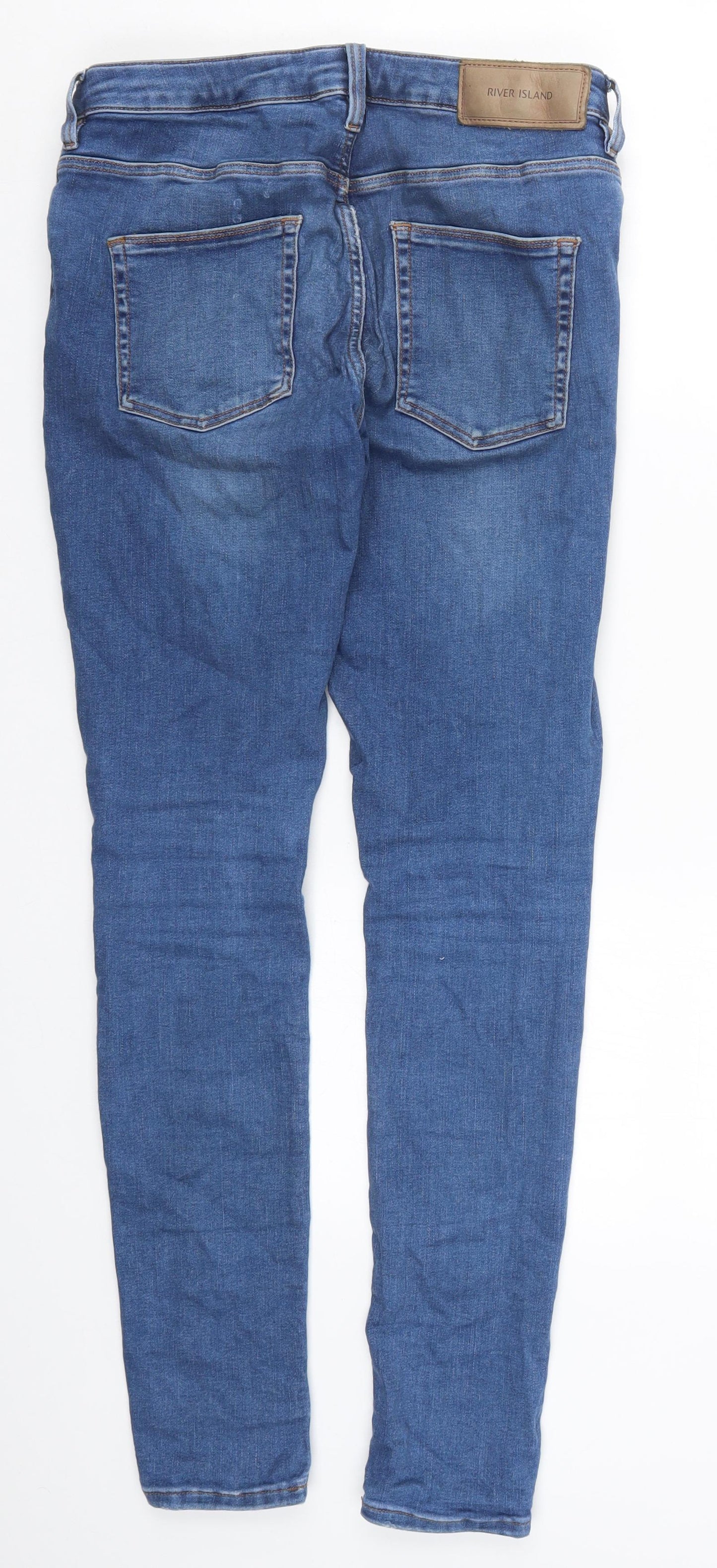 River Island Mens Blue  Denim Skinny Jeans Size 32 L30 in