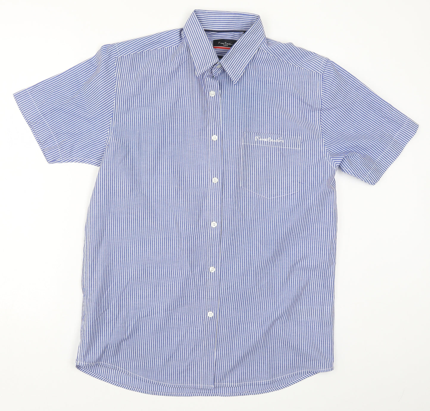 Pierre Cardin Mens Blue Striped   Polo Size M