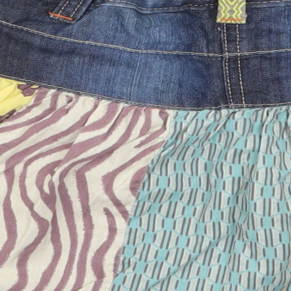 F&F Girls Multicoloured Geometric  A-Line Skirt Size 3-4 Years