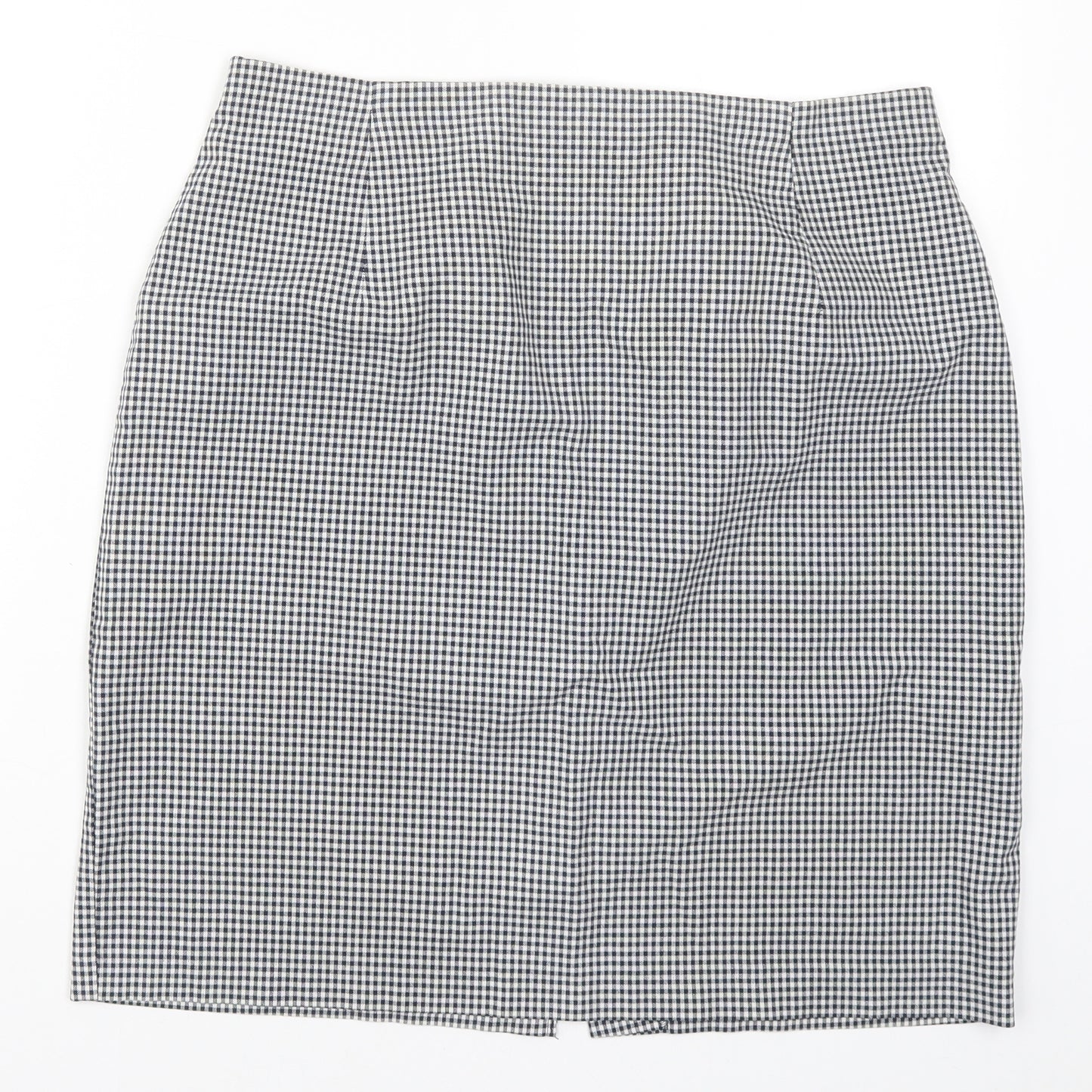 Marks and Spencer Womens Blue Check  Straight & Pencil Skirt Size 16  - Gingham