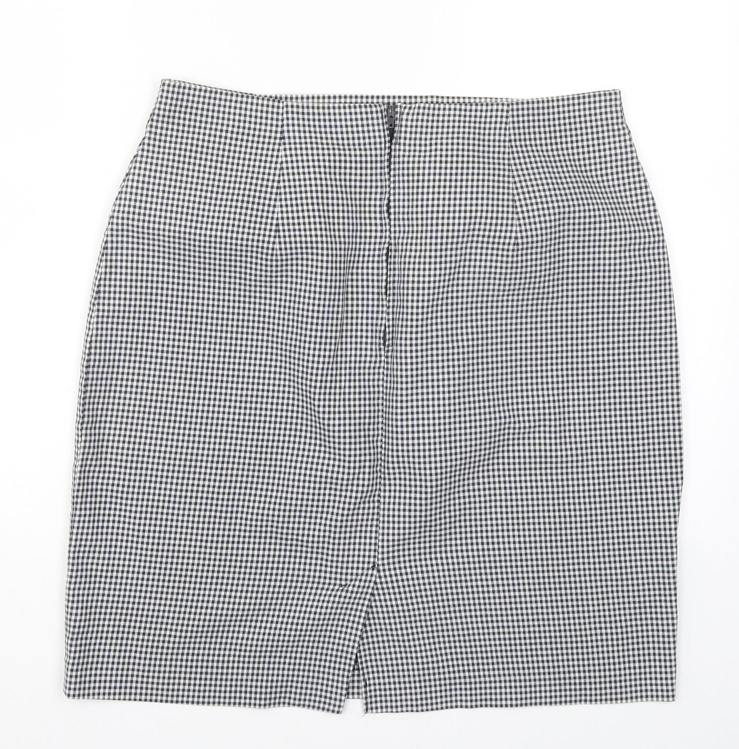 Marks and Spencer Womens Blue Check  Straight & Pencil Skirt Size 16  - Gingham