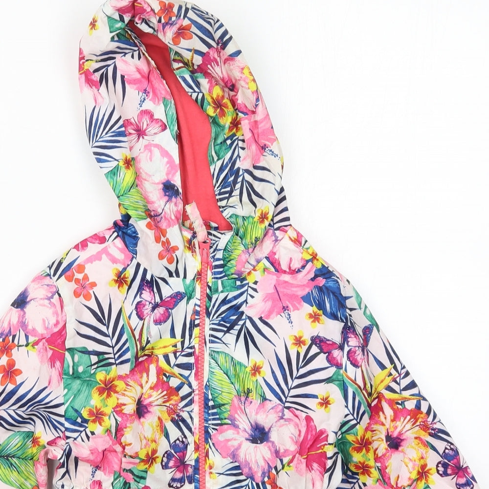 George Girls Multicoloured Floral  Basic Coat Coat Size 4-5 Years