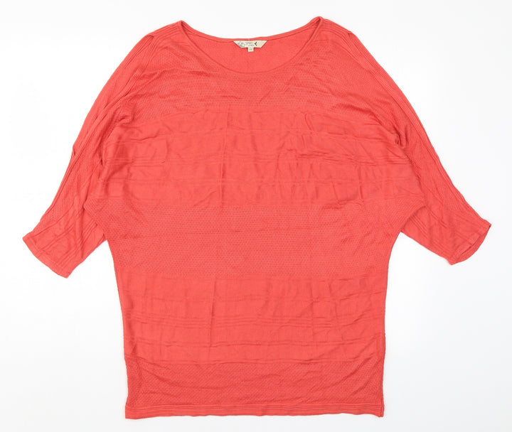 M&Co Womens Red  Knit Pullover Jumper Size 14