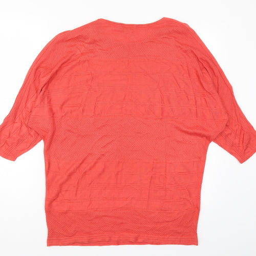 M&Co Womens Red  Knit Pullover Jumper Size 14