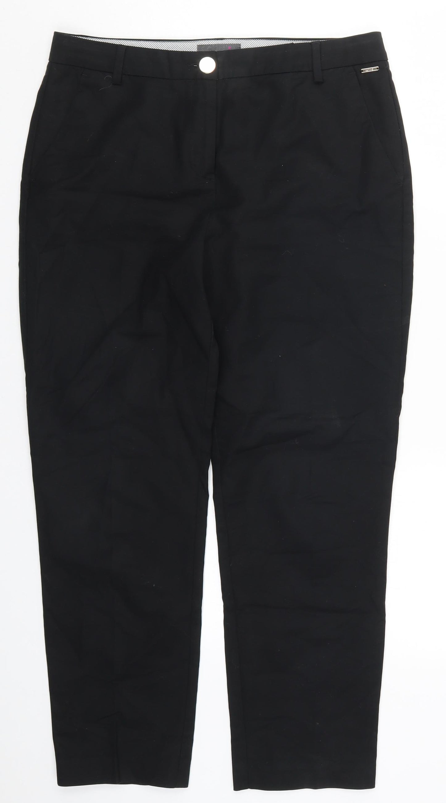 Marks and Spencer Womens Black   Trousers  Size 12 L26 in