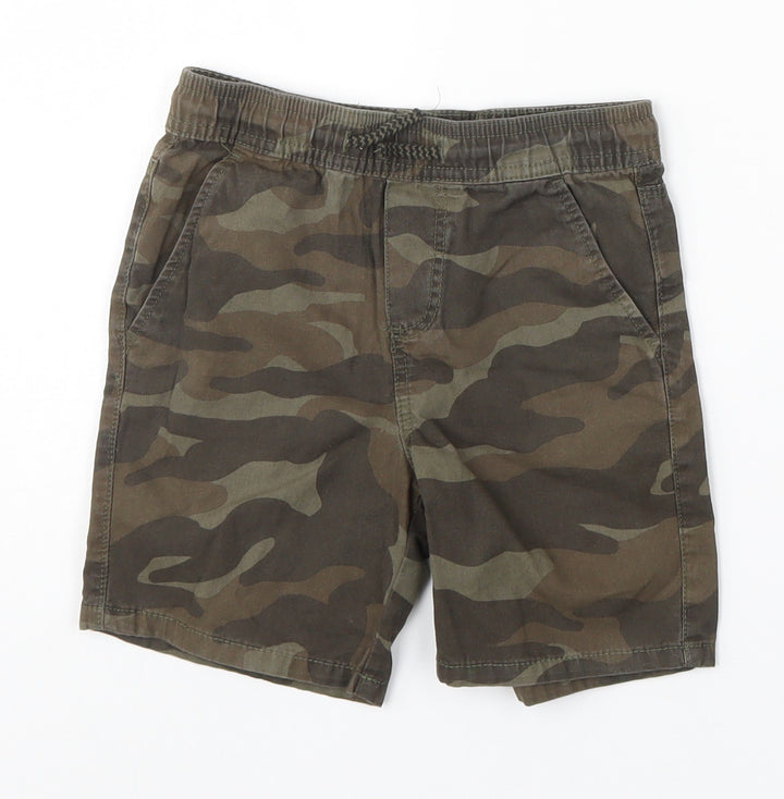 Denim Co Boys Green Camouflage Bermuda Shorts Size 4-5 Years