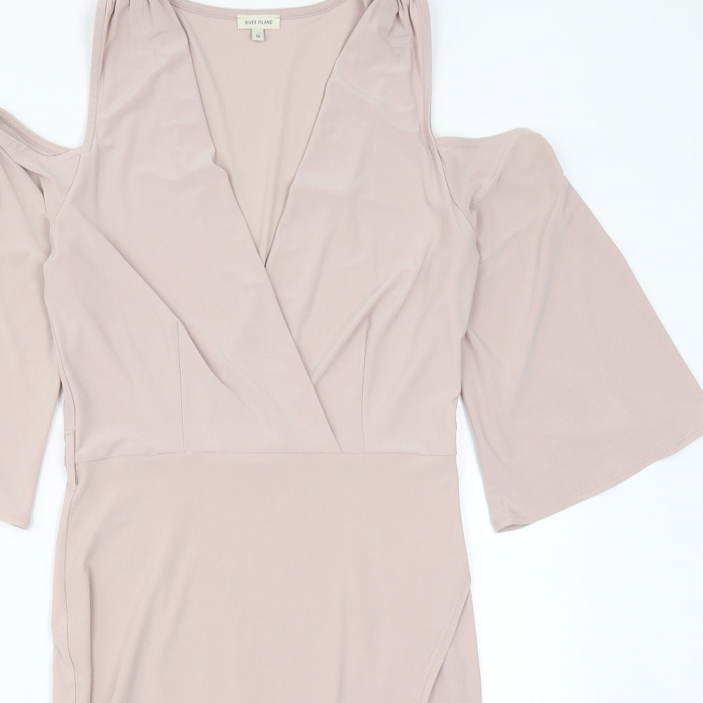 River Island Womens Pink   Pencil Dress  Size 10