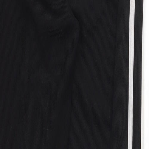 Boohoo Womens Black Striped  Carrot Trousers Size 8 L27 in