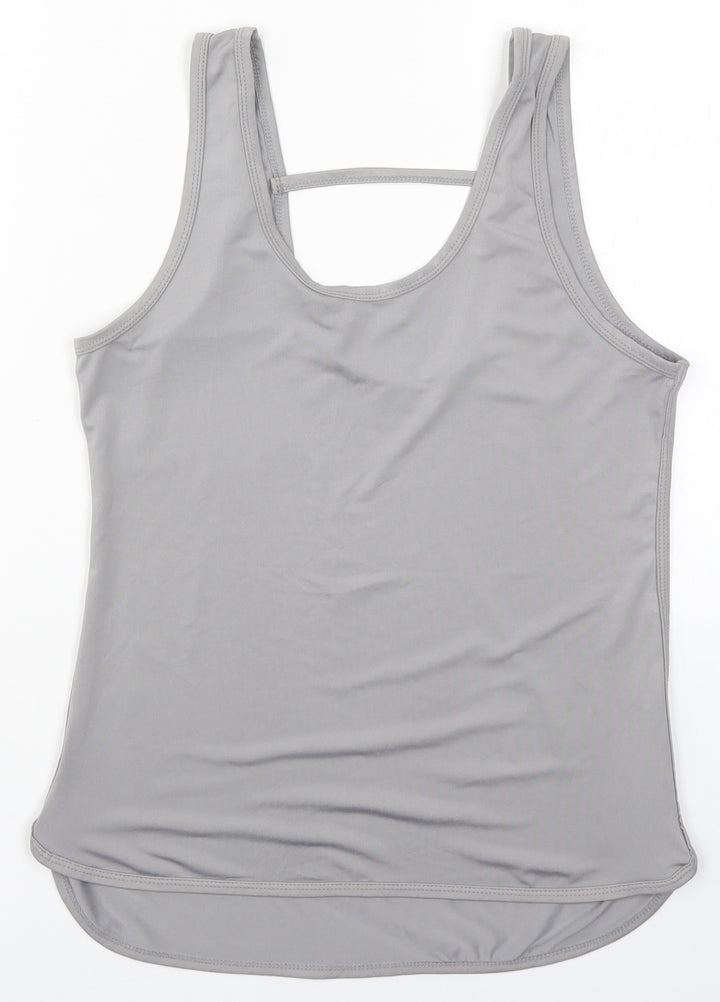 Race at Your Pace Womens Grey   Basic Tank Size S