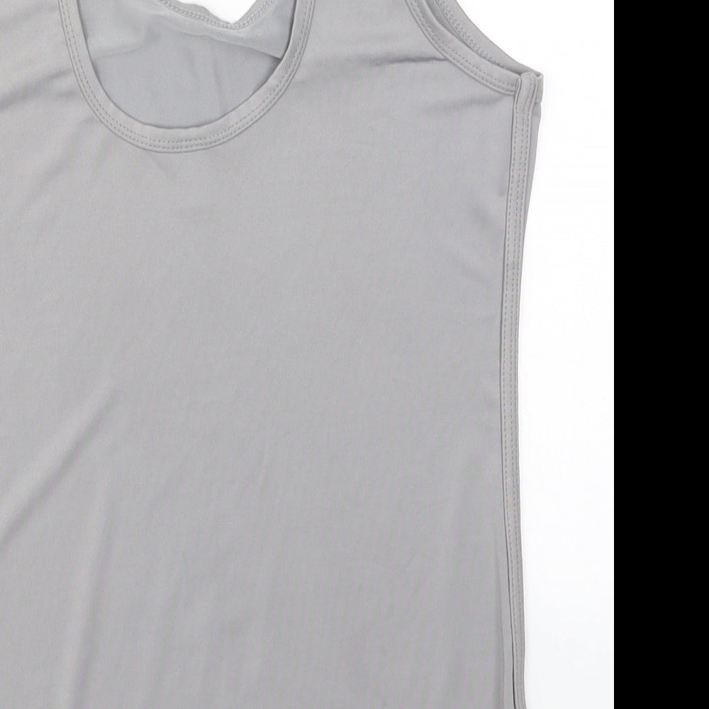 Race at Your Pace Womens Grey   Basic Tank Size S