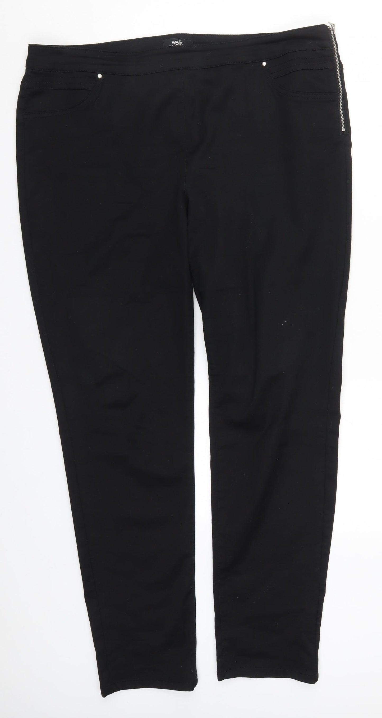 Wallis Womens Black  Denim Skinny Jeans Size 18 L30 in