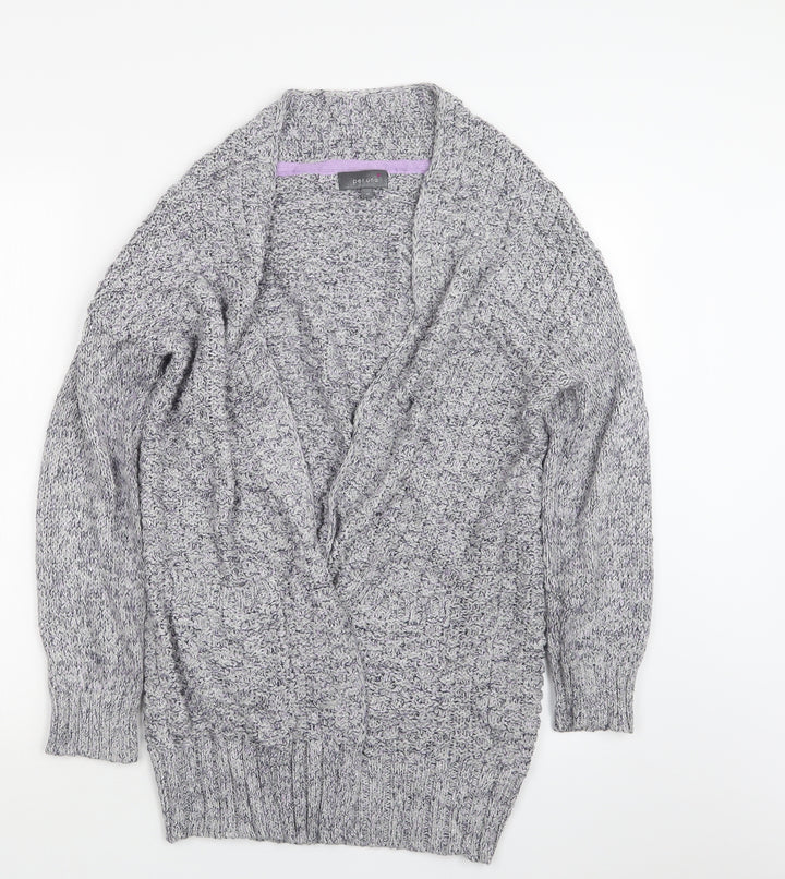 Per Una Womens Blue  Knit Cardigan Jumper Size 10