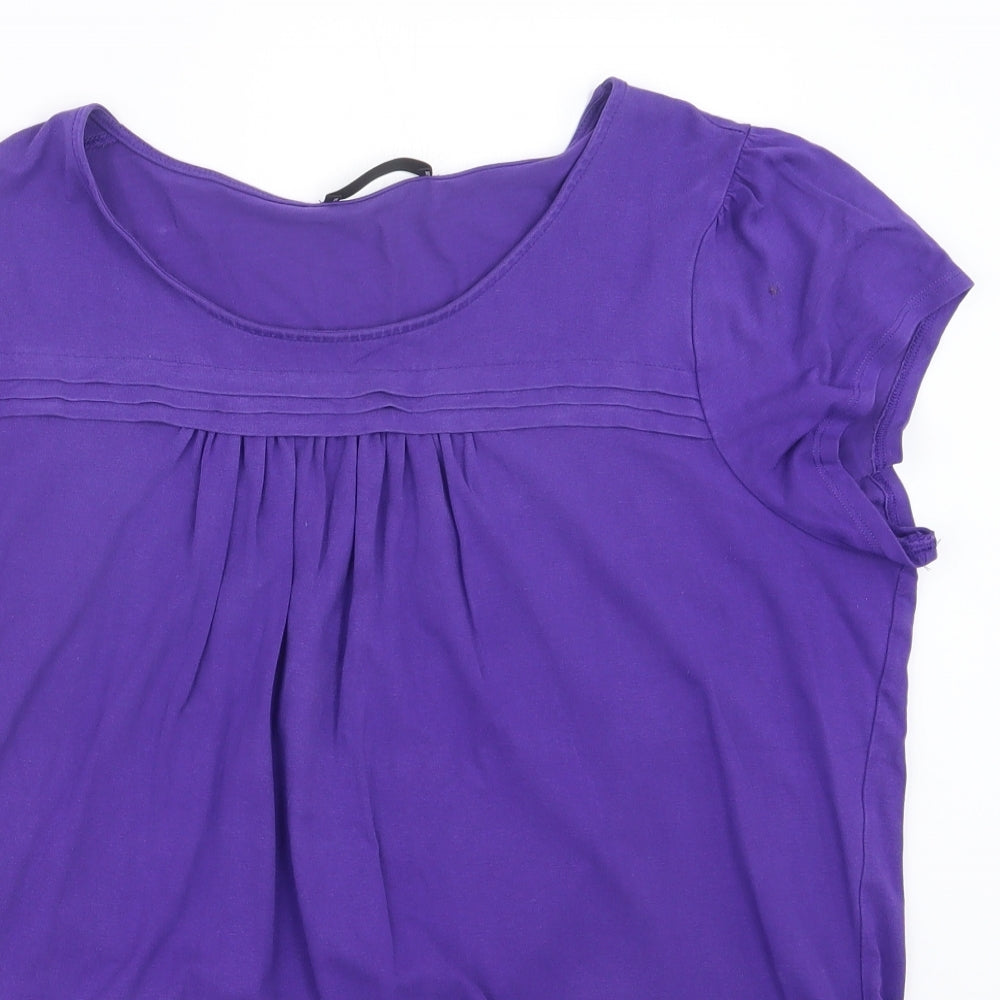 Marks and Spencer Womens Purple   Basic T-Shirt Size 16