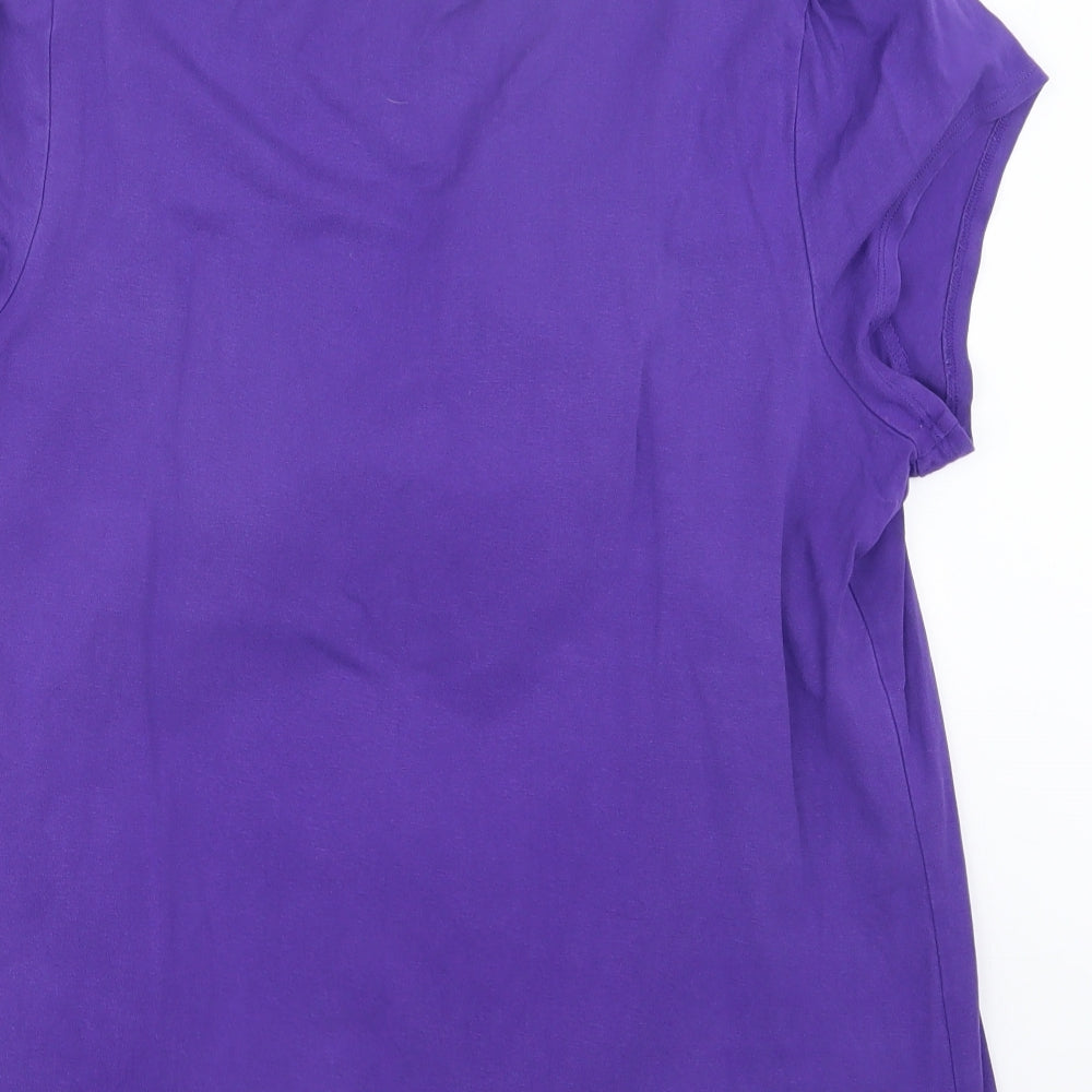 Marks and Spencer Womens Purple   Basic T-Shirt Size 16