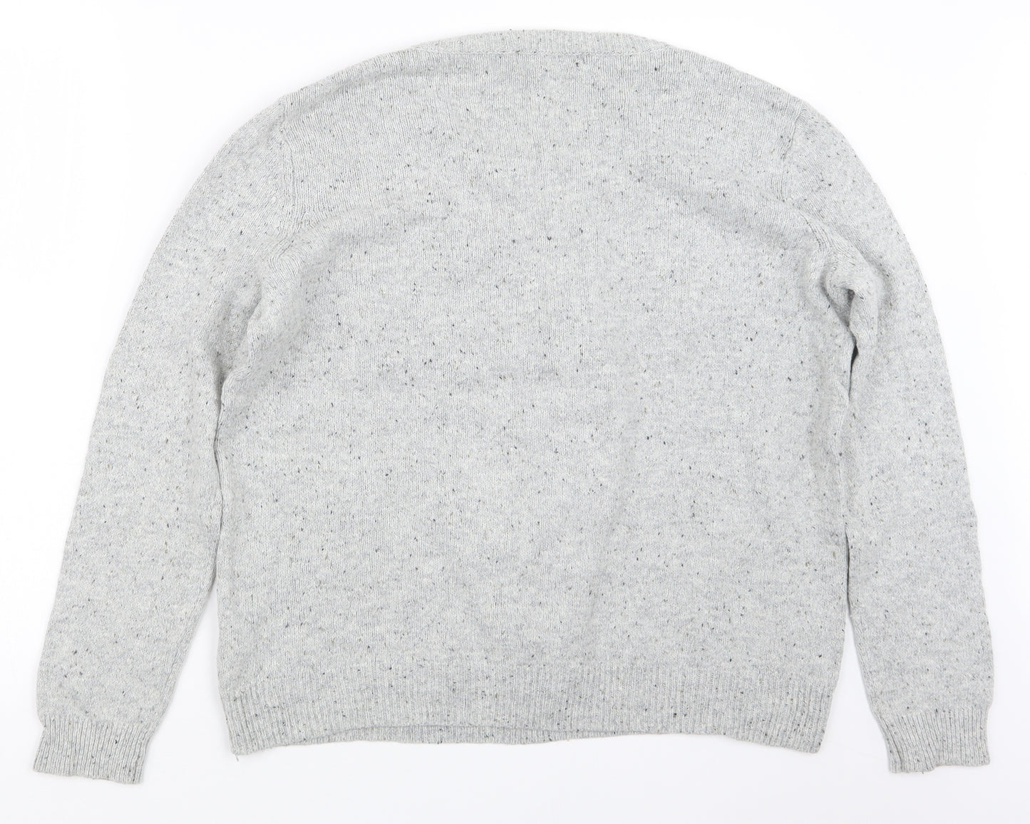Marks and Spencer Womens Grey  Knit Pullover Jumper Size 16  - Christmas