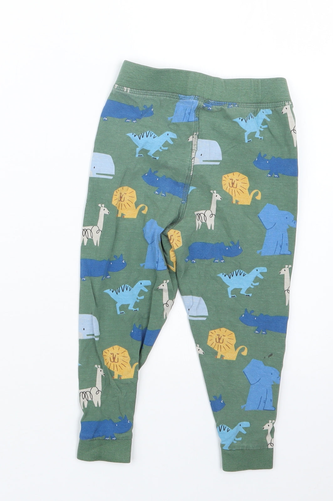 Marks and Spencer Boys Green Geometric  Capri Trousers Size 18-24 Months
