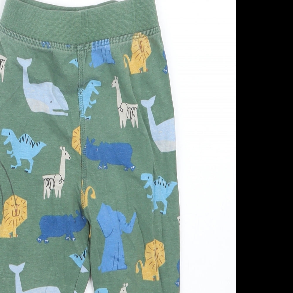 Marks and Spencer Boys Green Geometric  Capri Trousers Size 18-24 Months