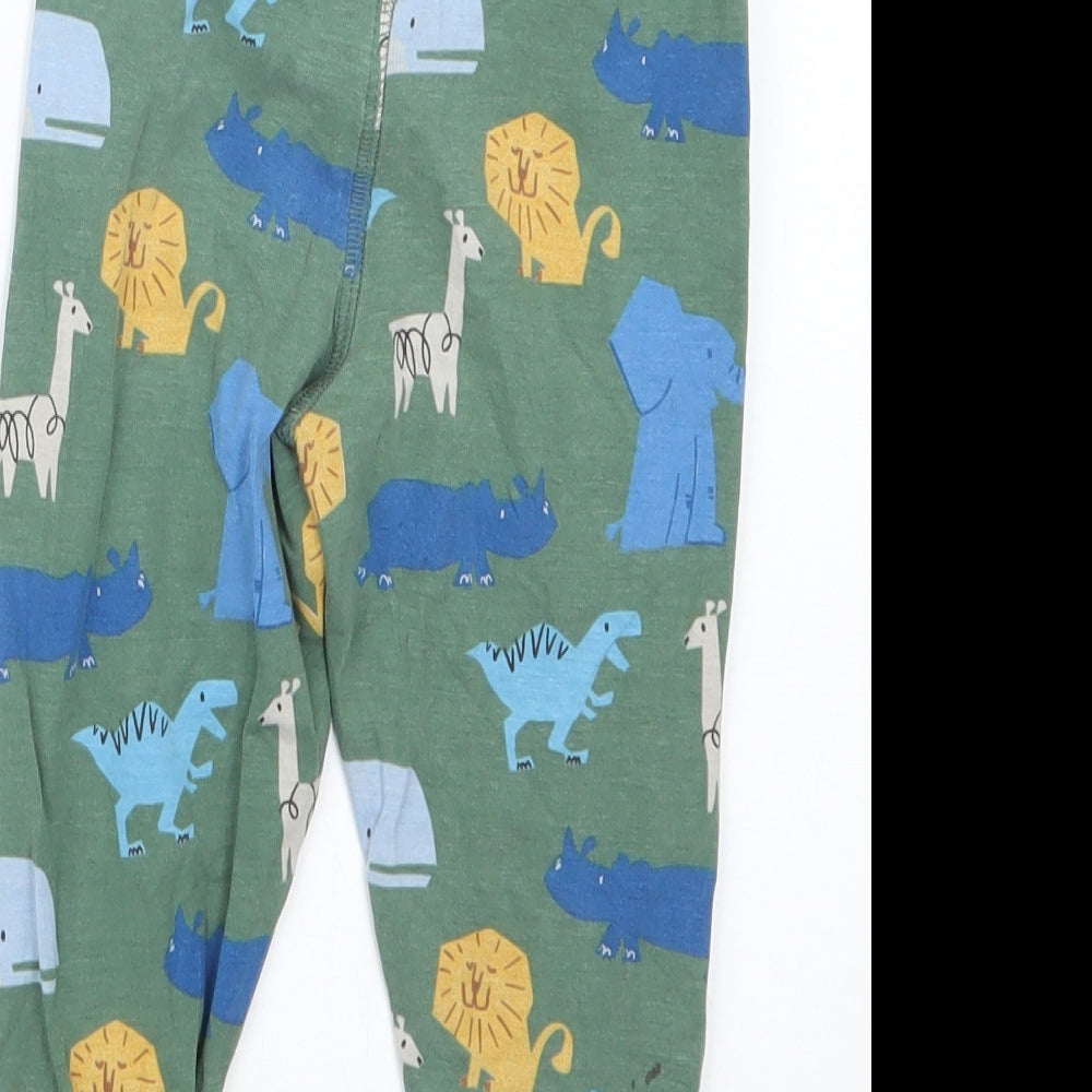 Marks and Spencer Boys Green Geometric  Capri Trousers Size 18-24 Months