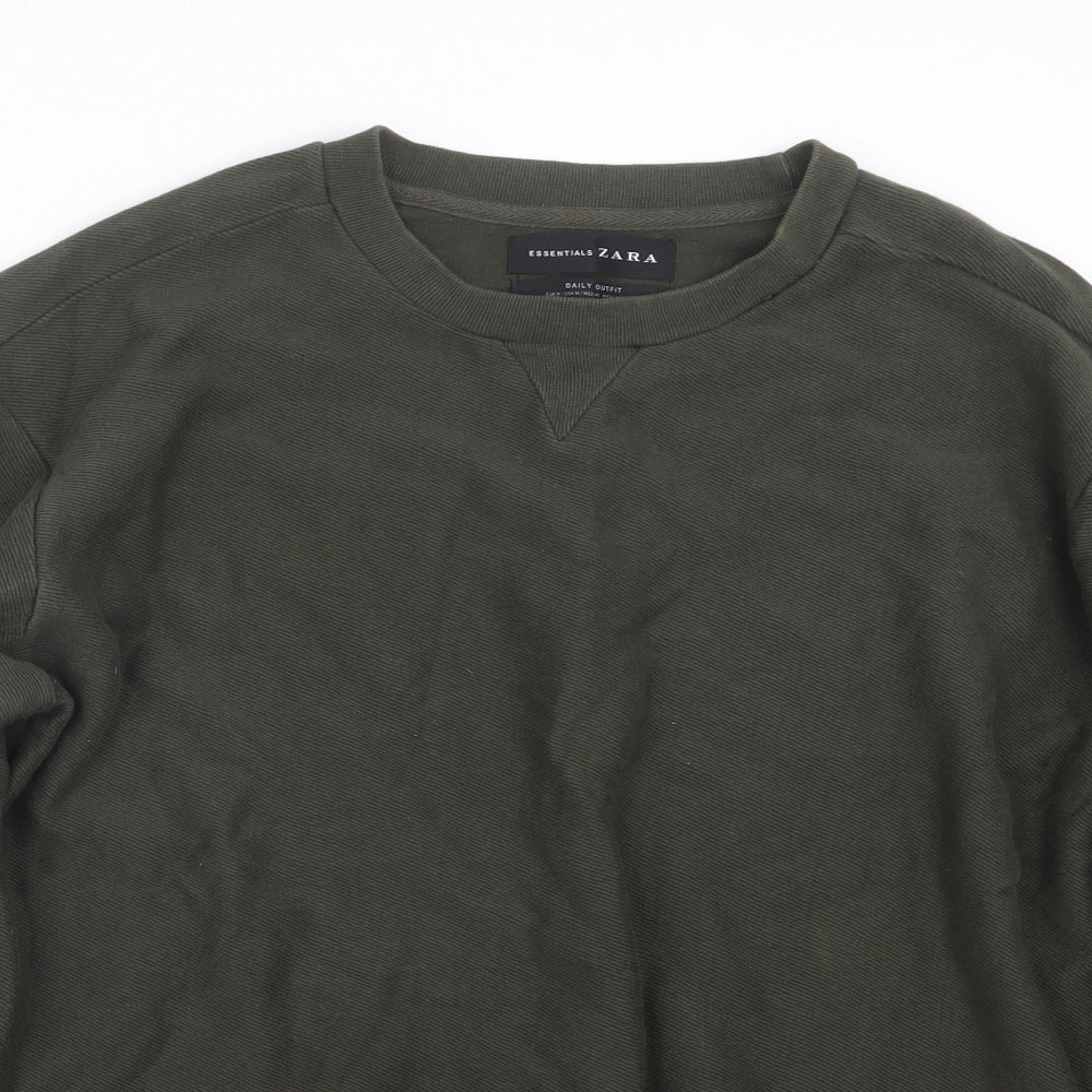 Zara Mens Green   Pullover Jumper Size M