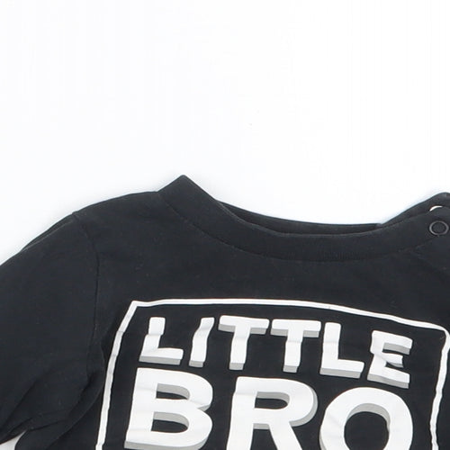 Nutmeg Boys Black   Basic T-Shirt Size 0-3 Months