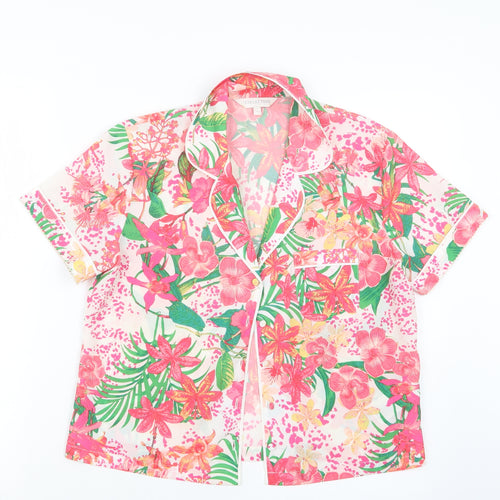 Debenhams Womens Pink Floral  Top Pyjama Set Size 6